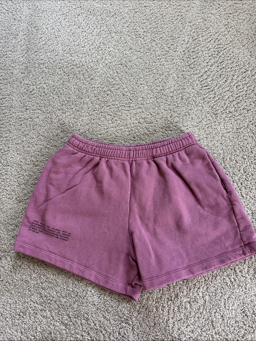 PANGAIA Purple High Rise Sweat Shorts S